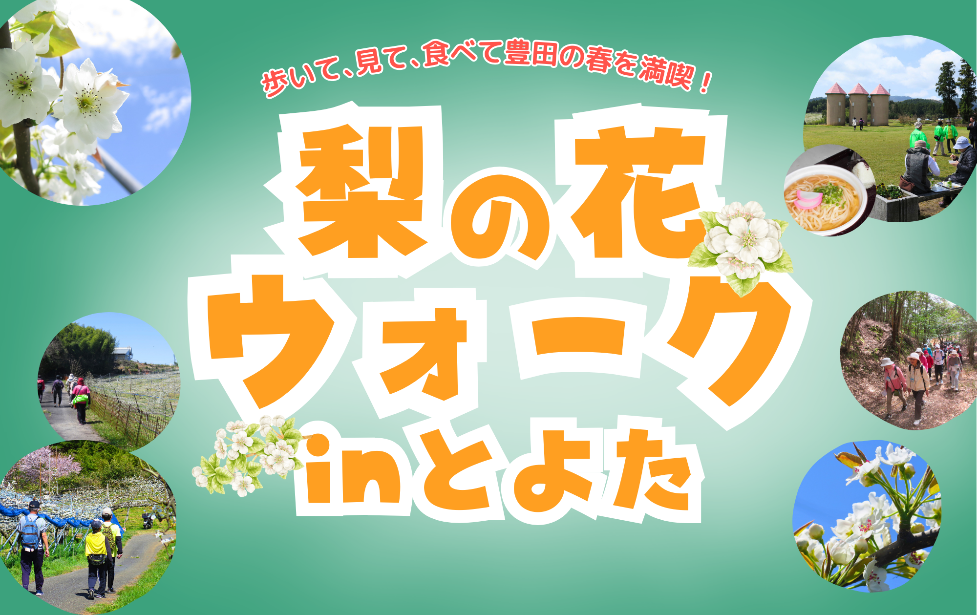 【申込受付は３月１日から】第18回 梨の花ウォークinとよた